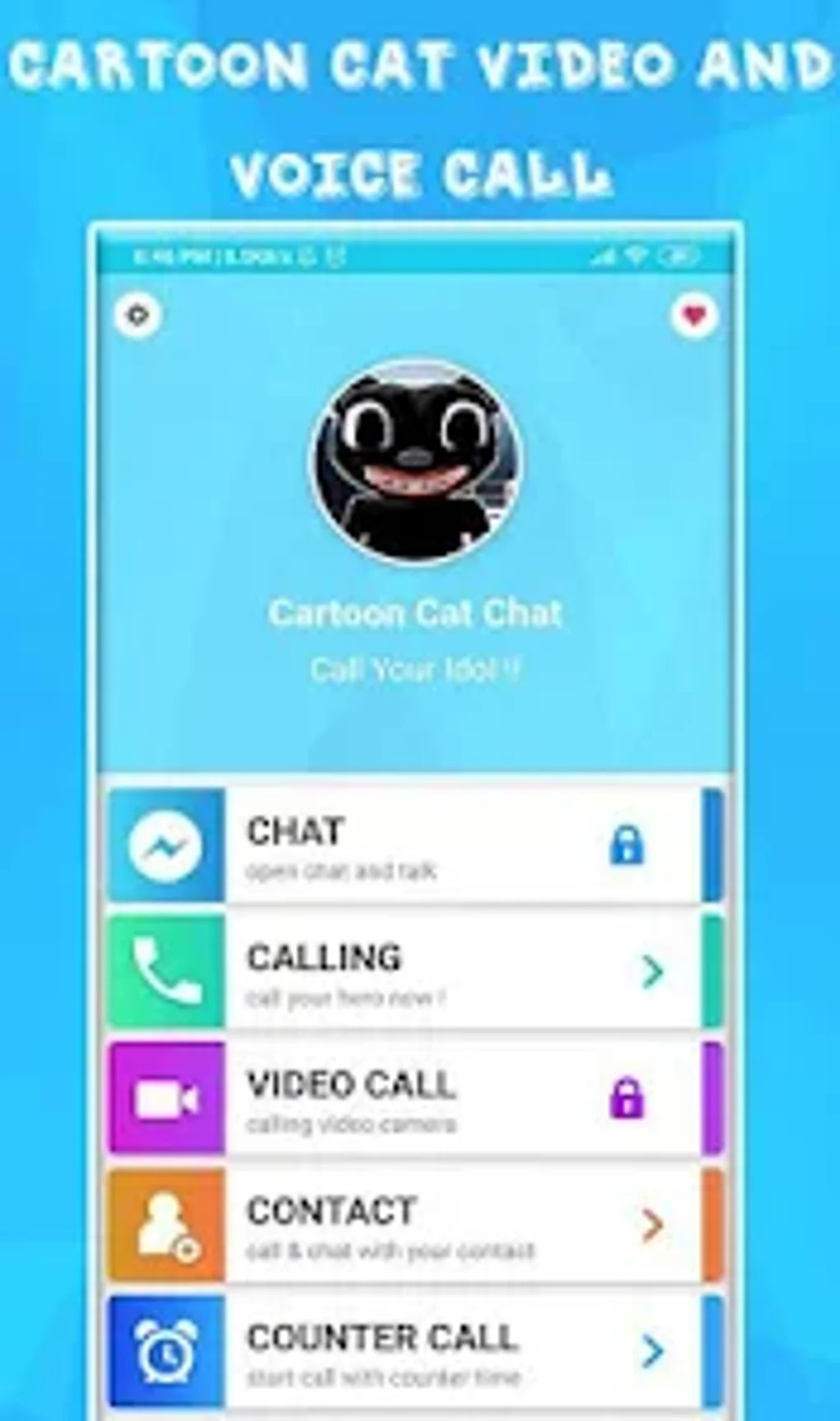 Cartoon Cat Game Fake Call для Android — Скачать