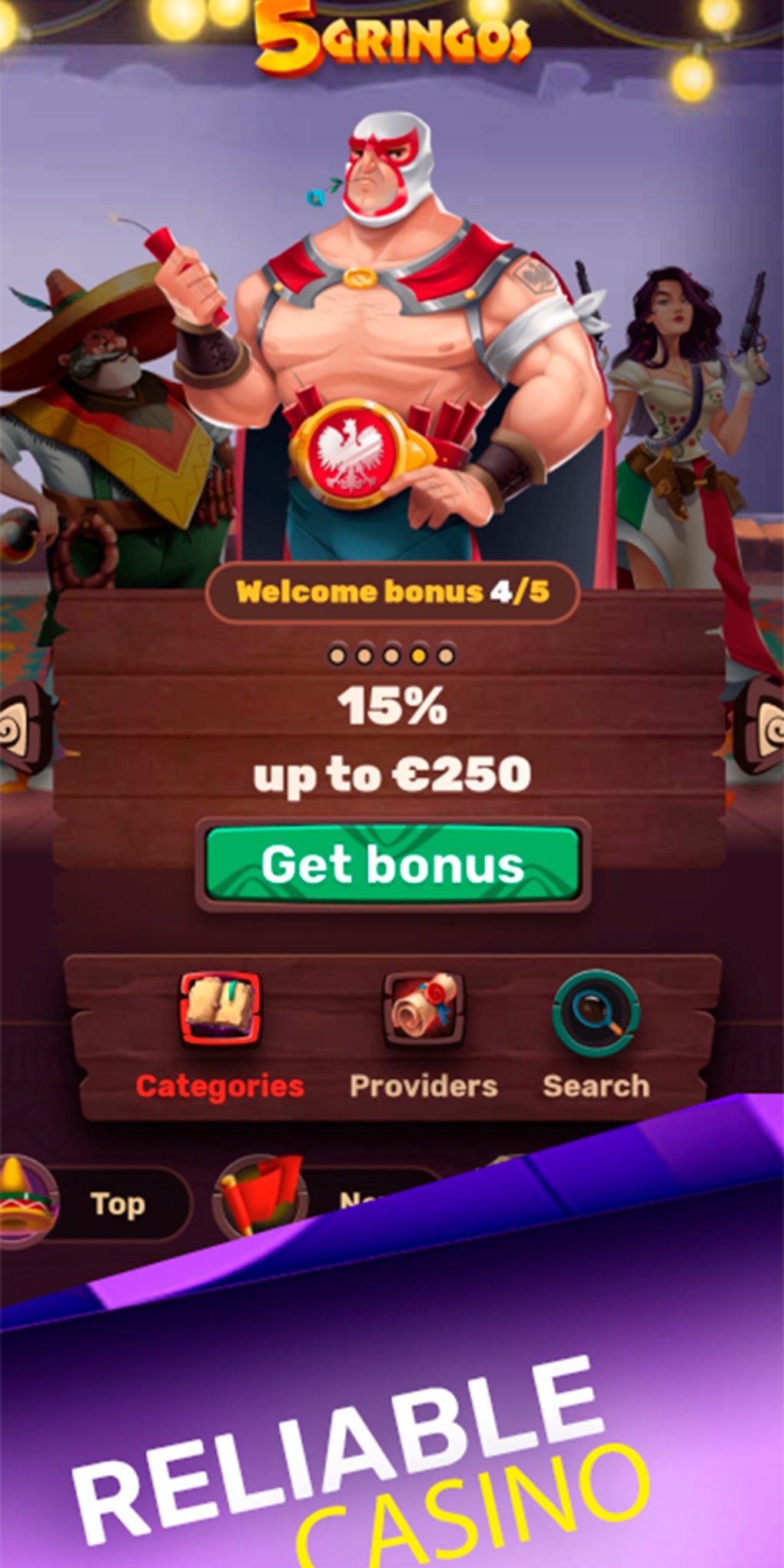 5Gringos Casino для Android — Скачать