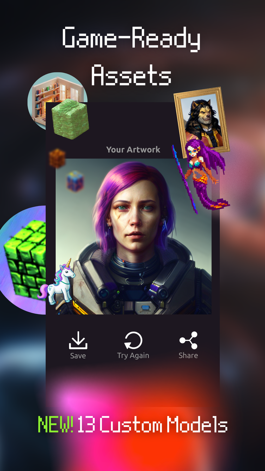 PixelVibe AI Character Creator для iPhone — Скачать