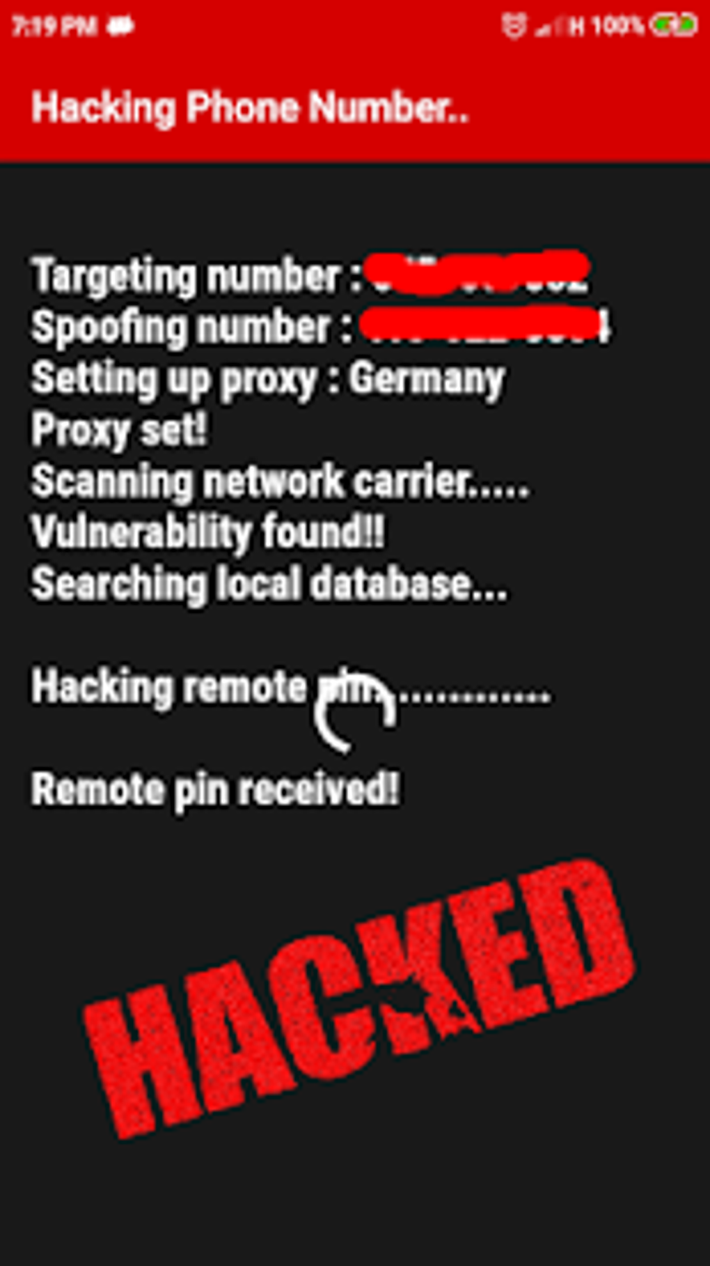 Phone Number Hacker Simulator Pro لنظام Android تنزيل