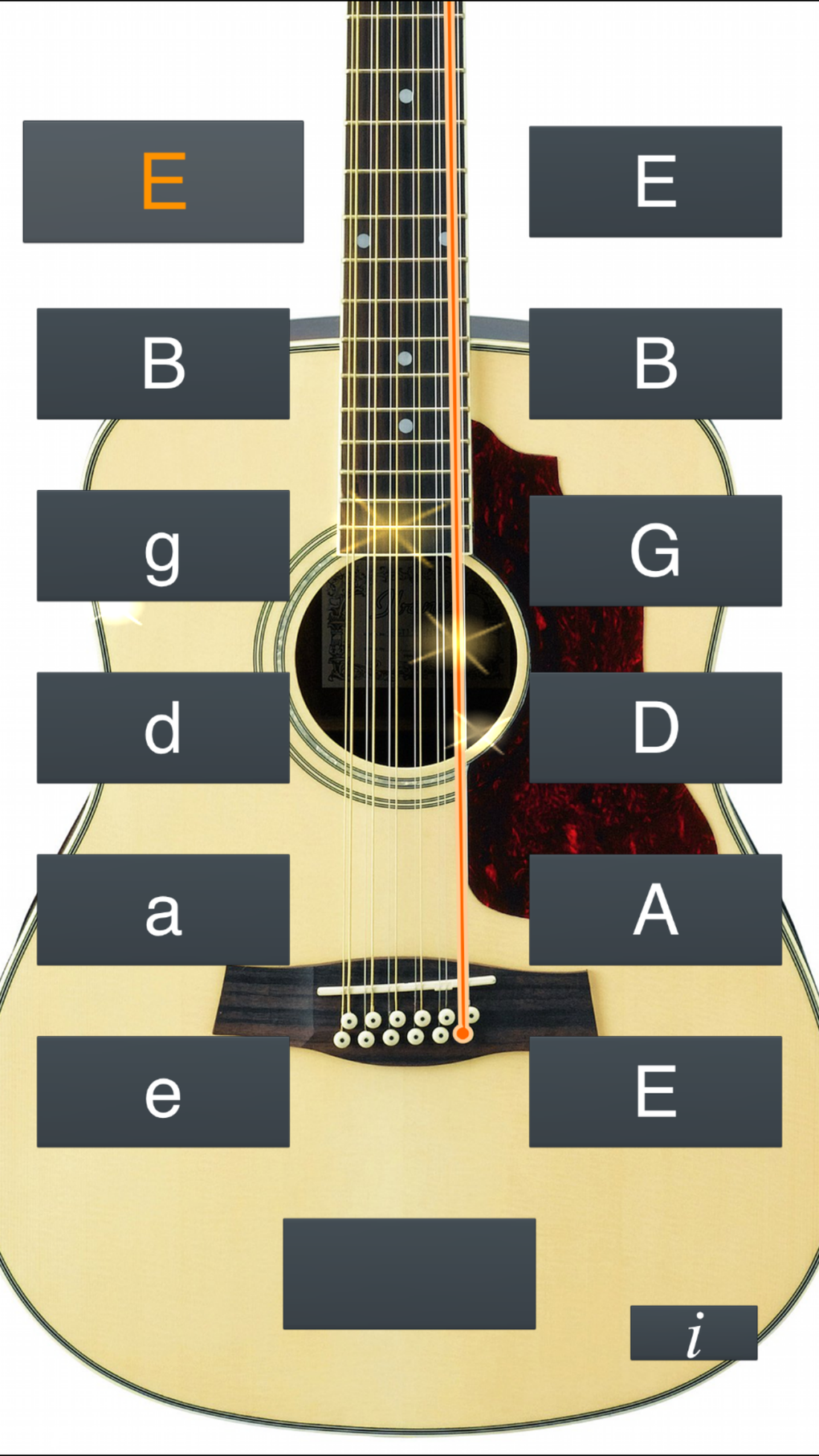 12-String Guitar Tuner Simple для iPhone — Скачать