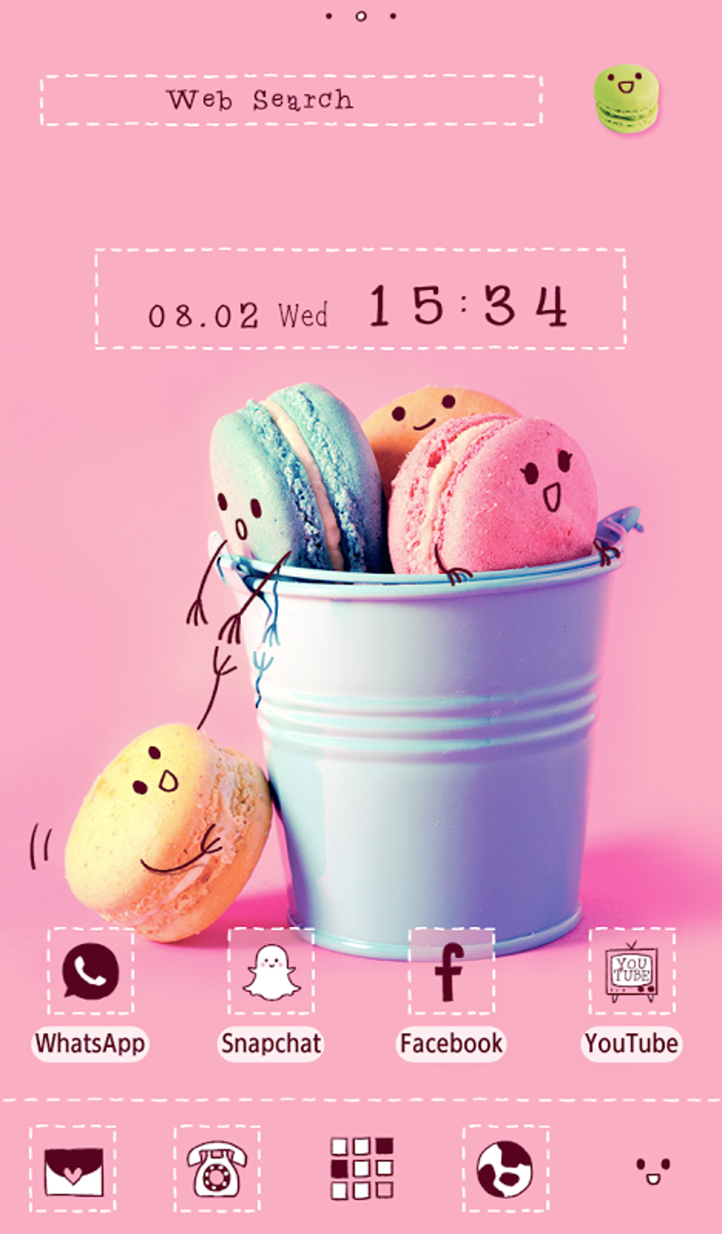 Free Vector  Hand drawn sweet macaron mobile background template