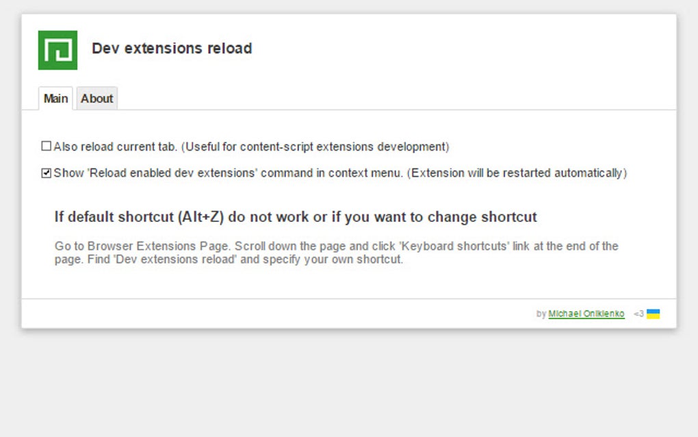 Dev extensions reload for Google Chrome - Extension Download