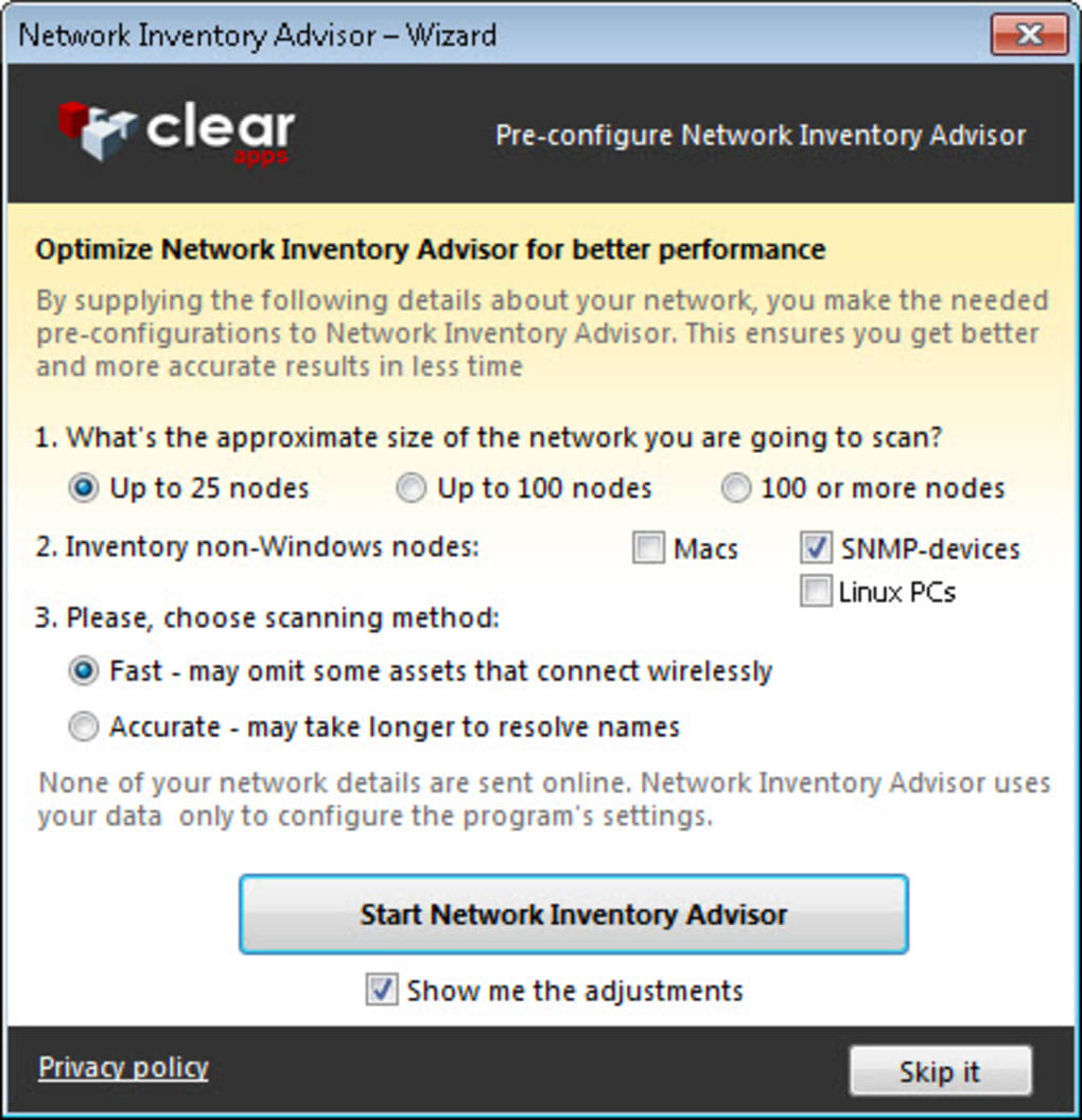 network inventory advisor snmp not supported