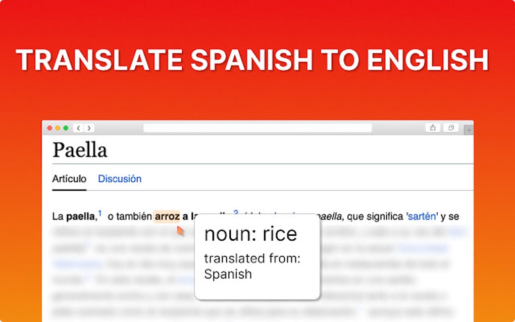 Translate Spanish to English for Google Chrome Extension Download