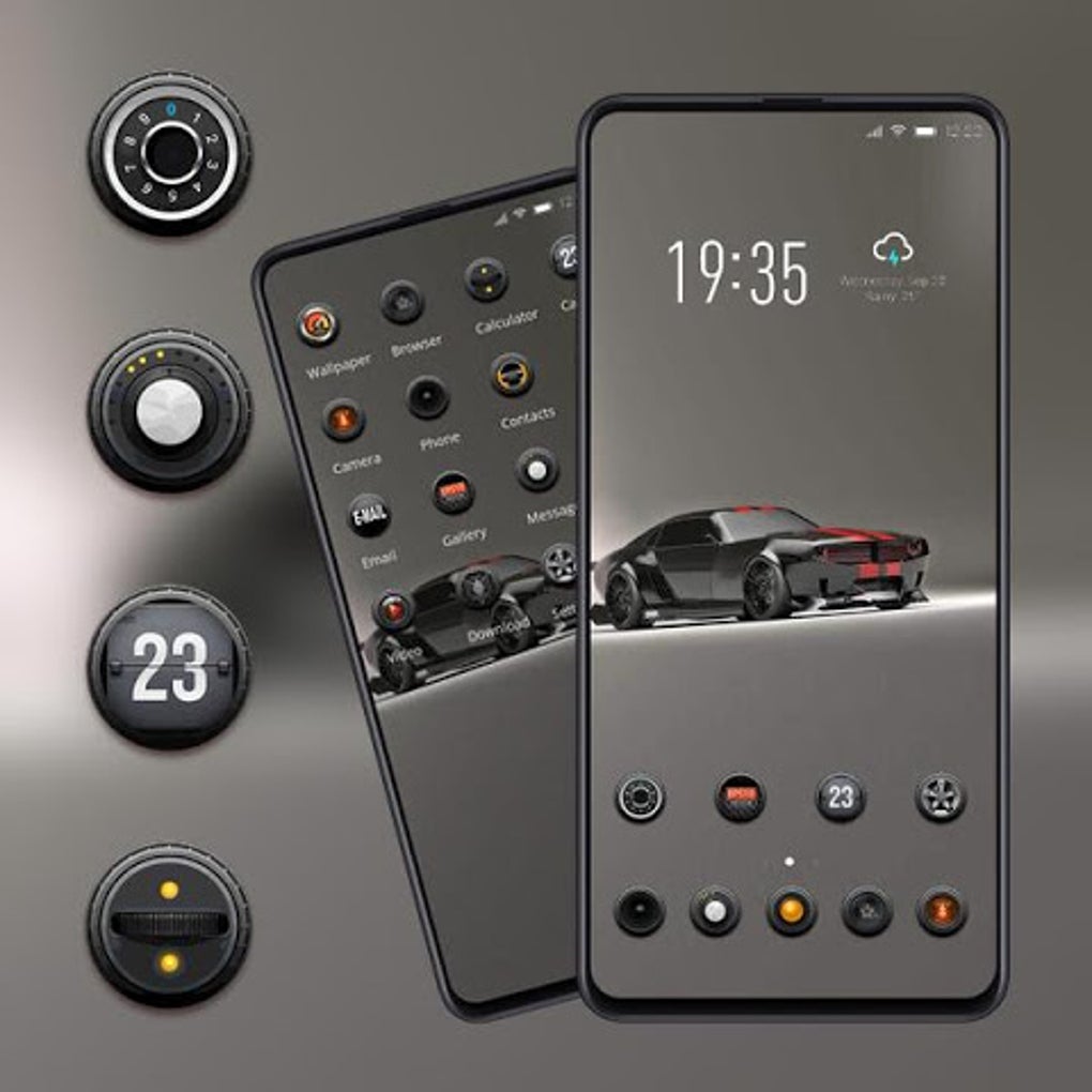 Bright light Black sport car theme V11 pro APK для Android — Скачать