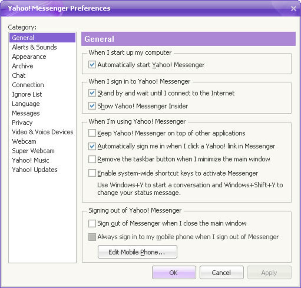 Yahoo messenger can t sign in