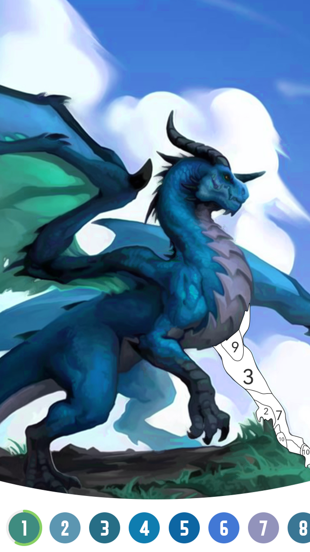 Dragon Color By Number Game Android 