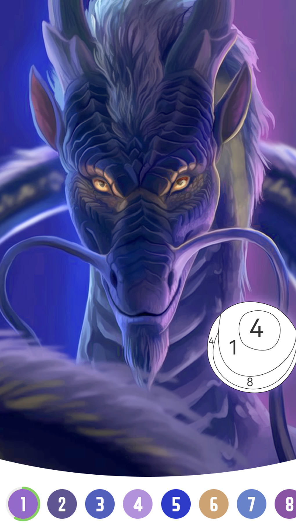 Dragon Color By Number Game Android 