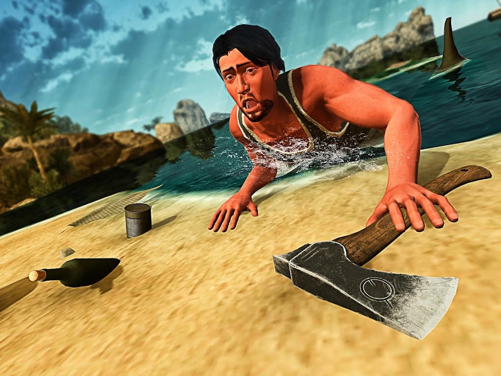 Sobrevivência de jangada Hardtime Island Escapar Life Simulator 3D