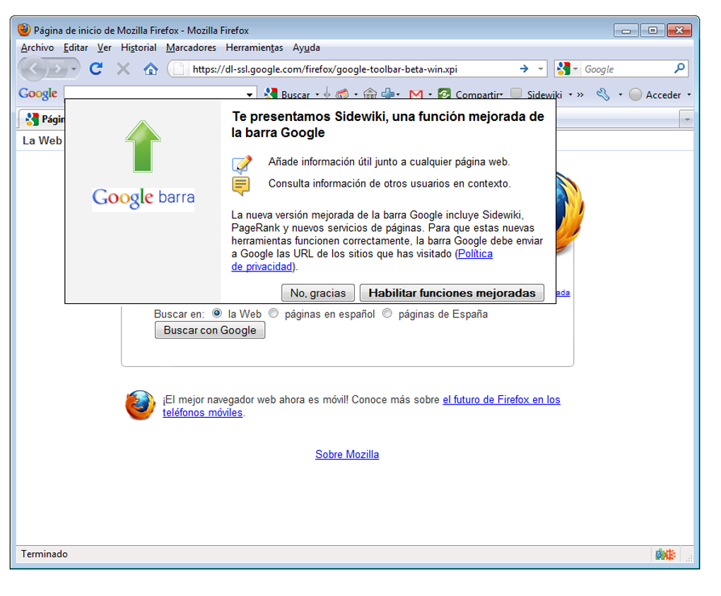 Google Toolbar Descargar