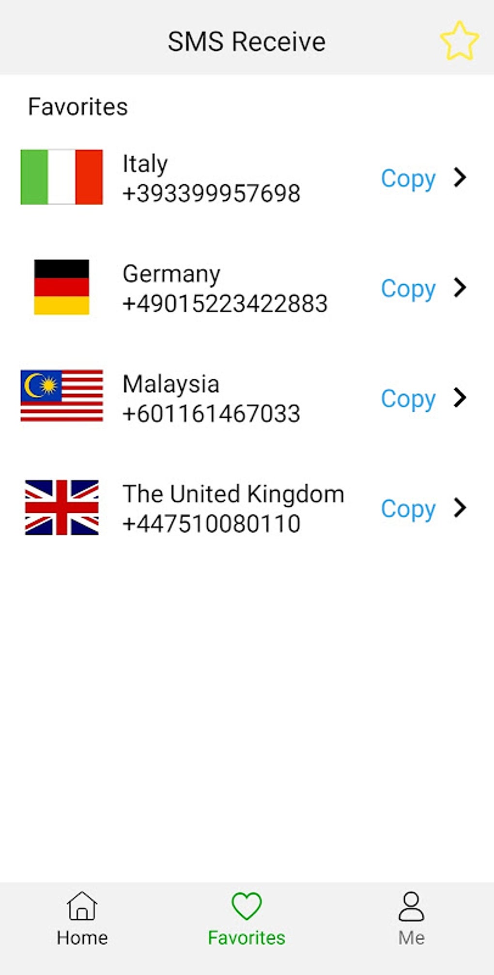 SMS Receive Virtual Numbers APK For Android Download