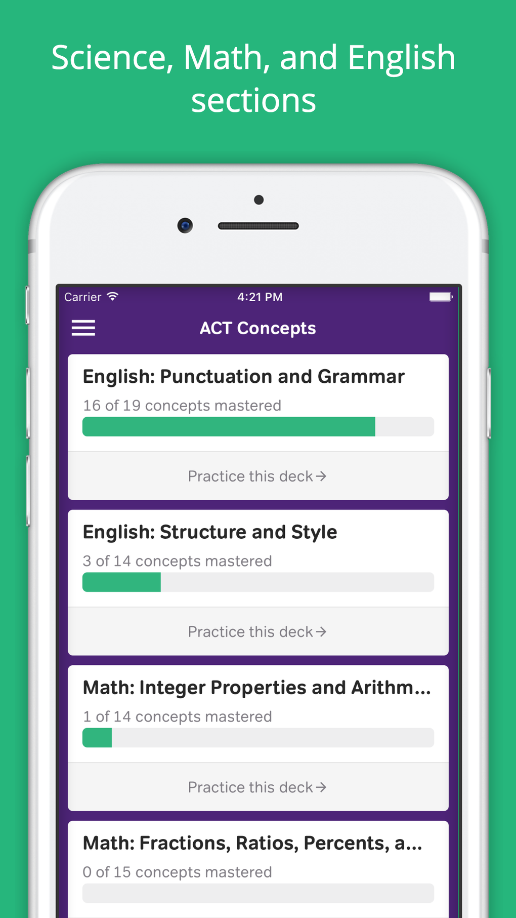 ACT Practice Flashcards For IPhone - Download