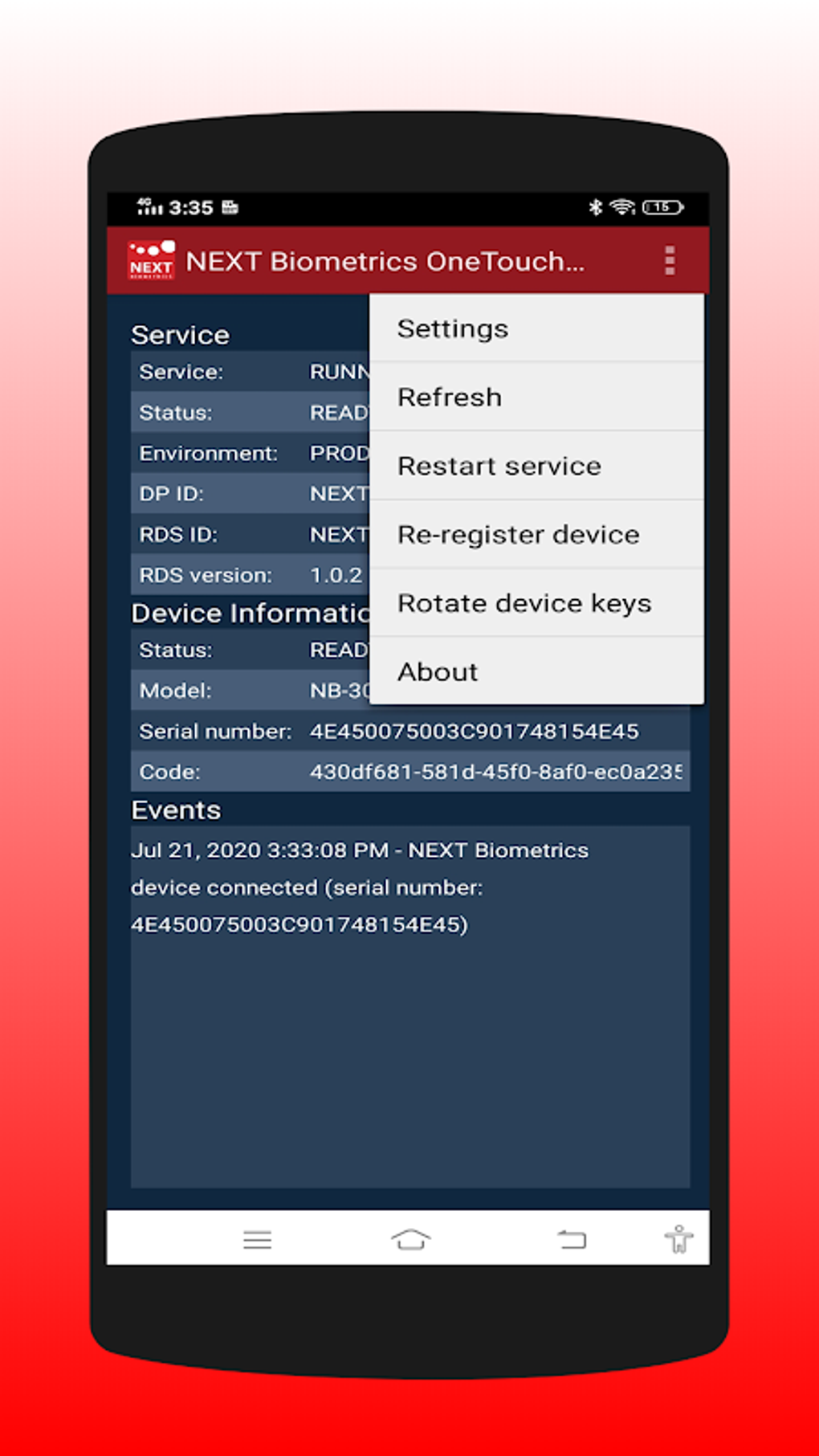 NEXT Biometrics RD Service L0 APK for Android Download