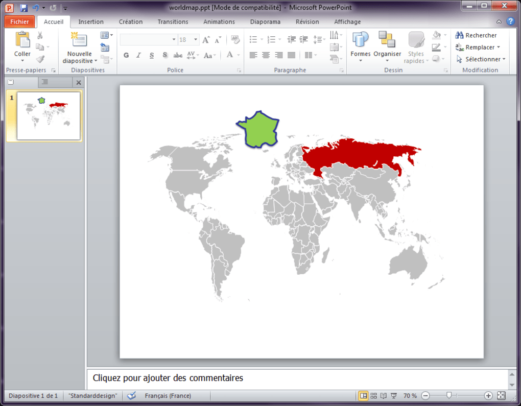 Free Editable Worldmap For Powerpoint Slides Télécharger