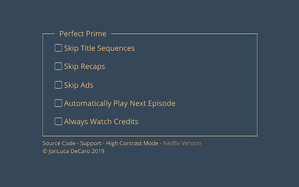 Perfect Prime for Google Chrome - Extension Download