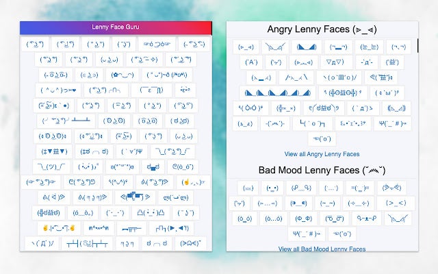 Text faces