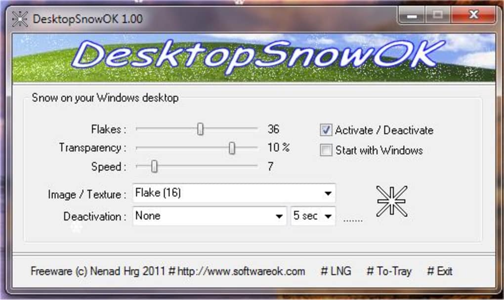 DesktopSnowOK 6.24 download the new version for mac