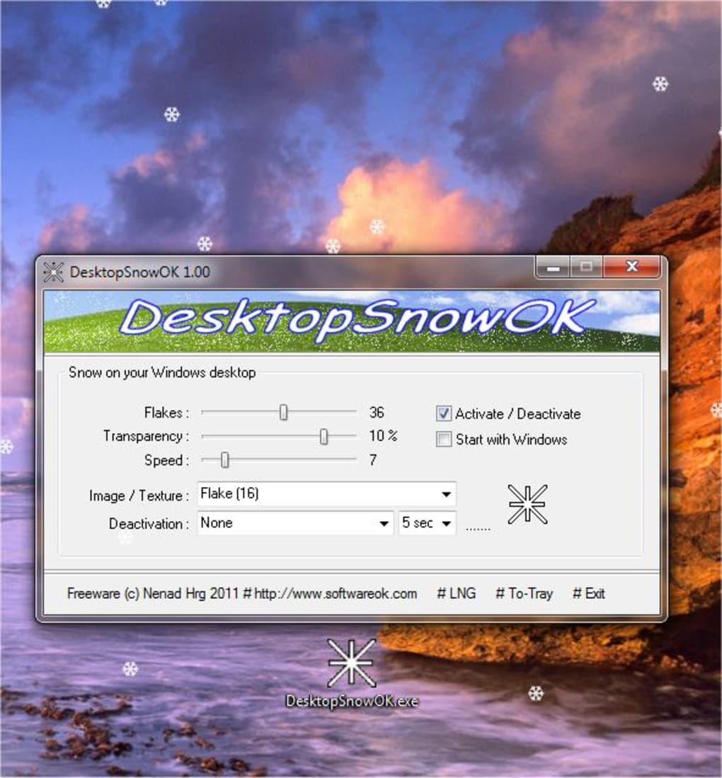 DesktopSnowOK 6.24 free downloads