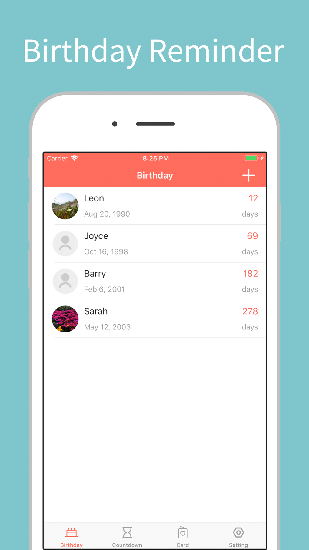 Birthday Reminder Countdown para iPhone Descargar