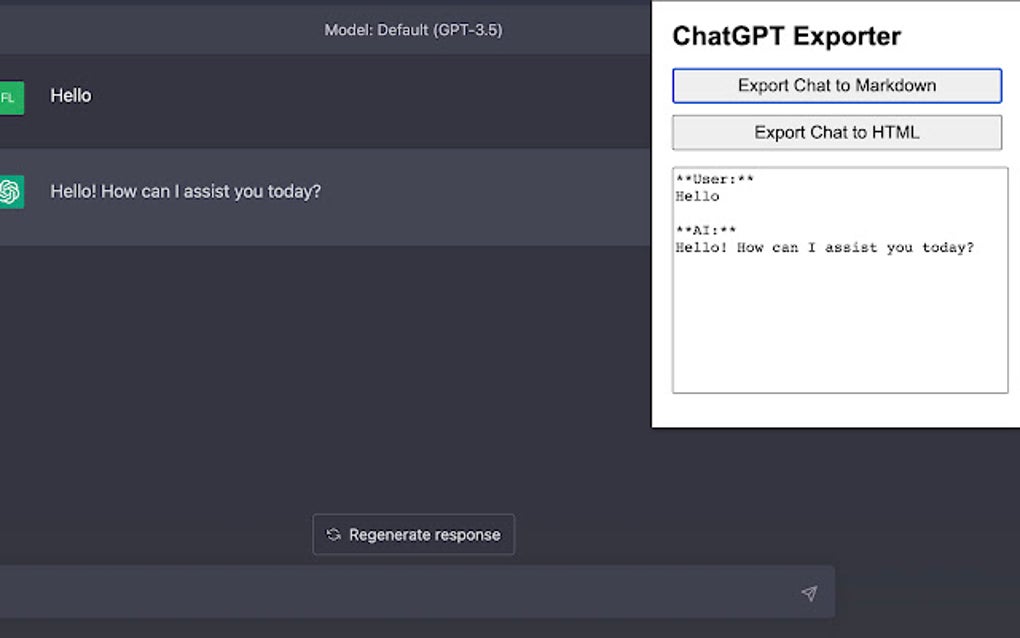 ChatGPT to HTML or Markdown Exporter para Google Chrome - Extensão Download