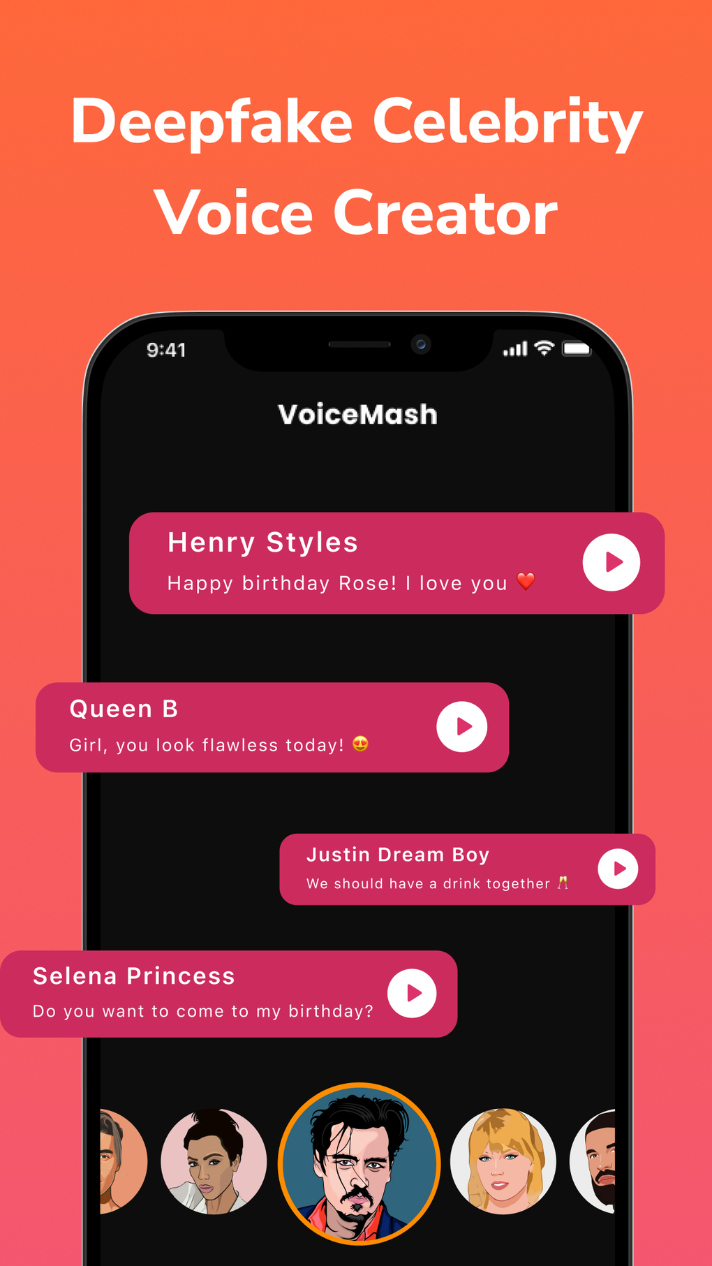 Voicemash - AI Voice Generator для iPhone — Скачать