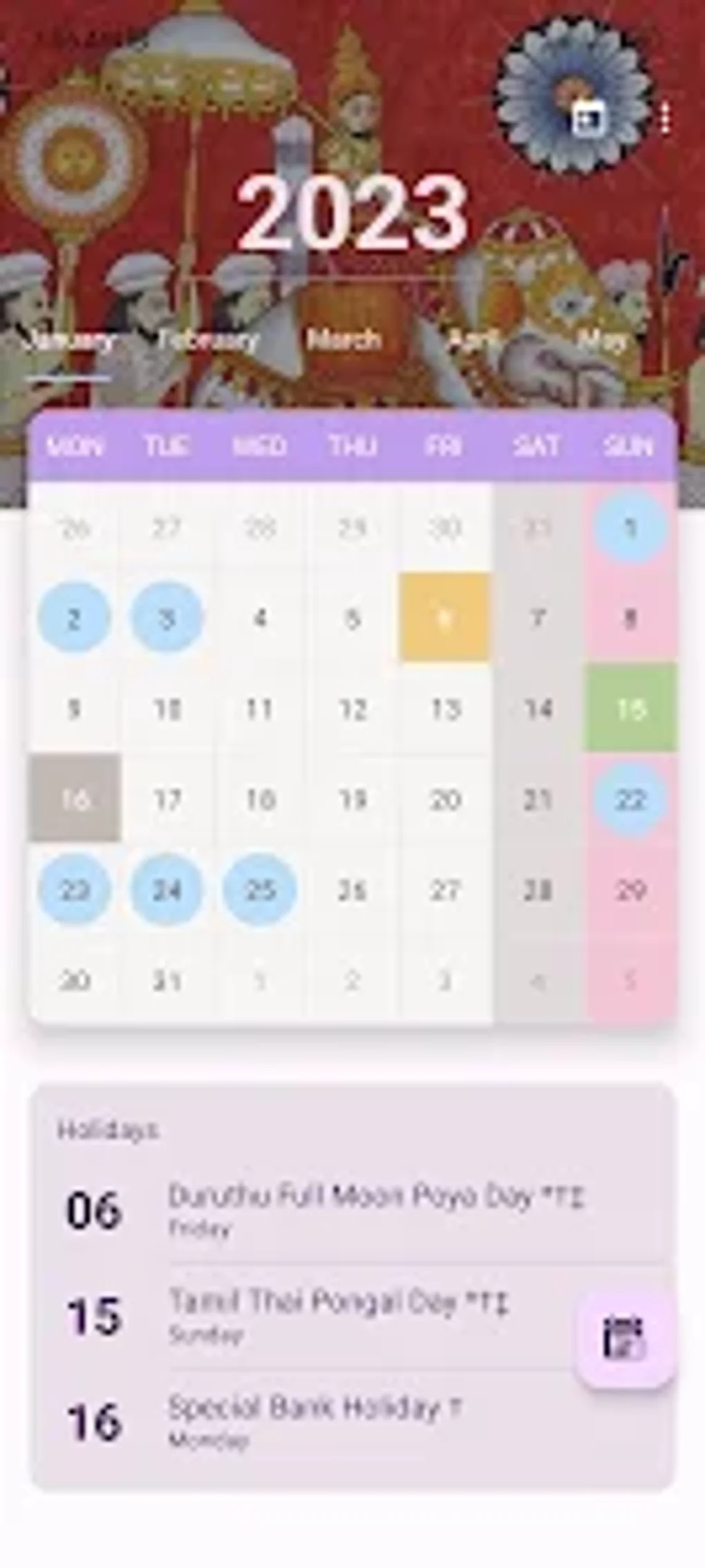 Ceylon Calendar 2023 Sri Lanka Voor Android Download