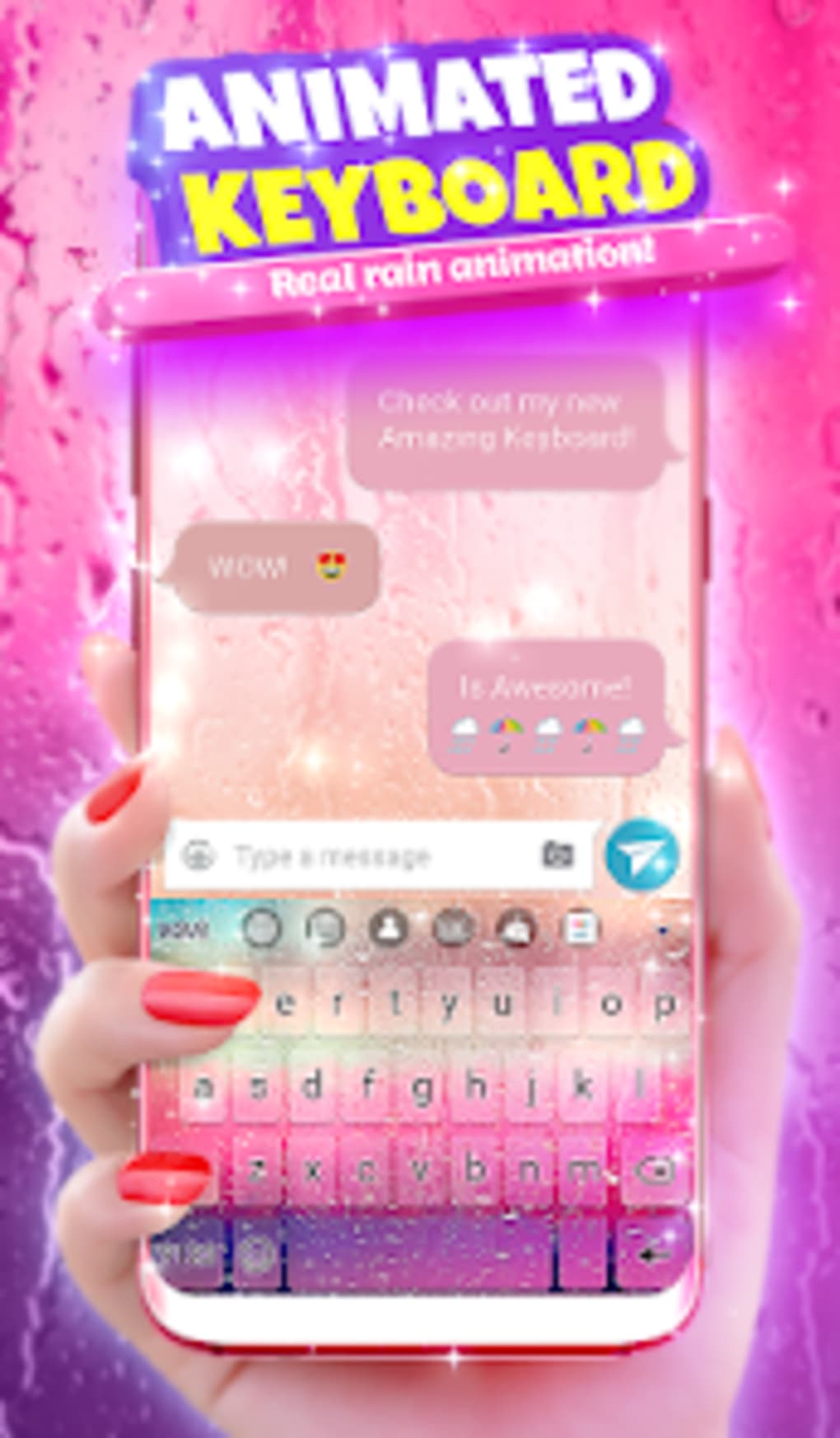Rain Keyboard Background Theme cho Android - Tải về