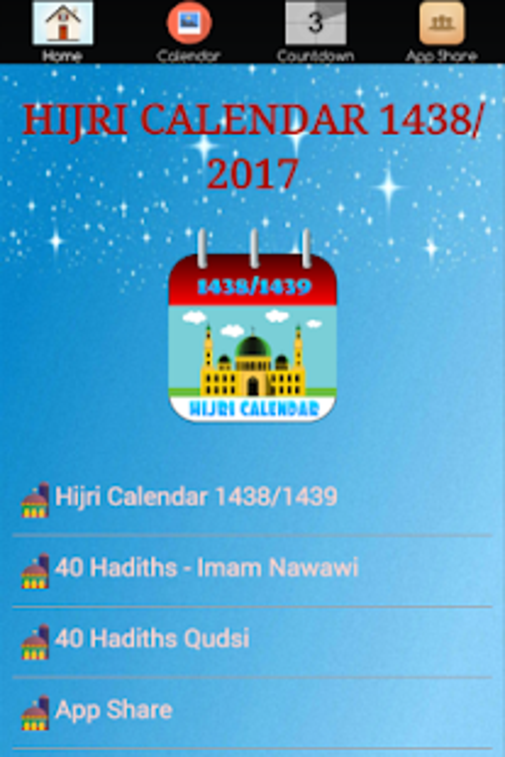 Hijri Calendar 14381439 APK Pour Android T l charger