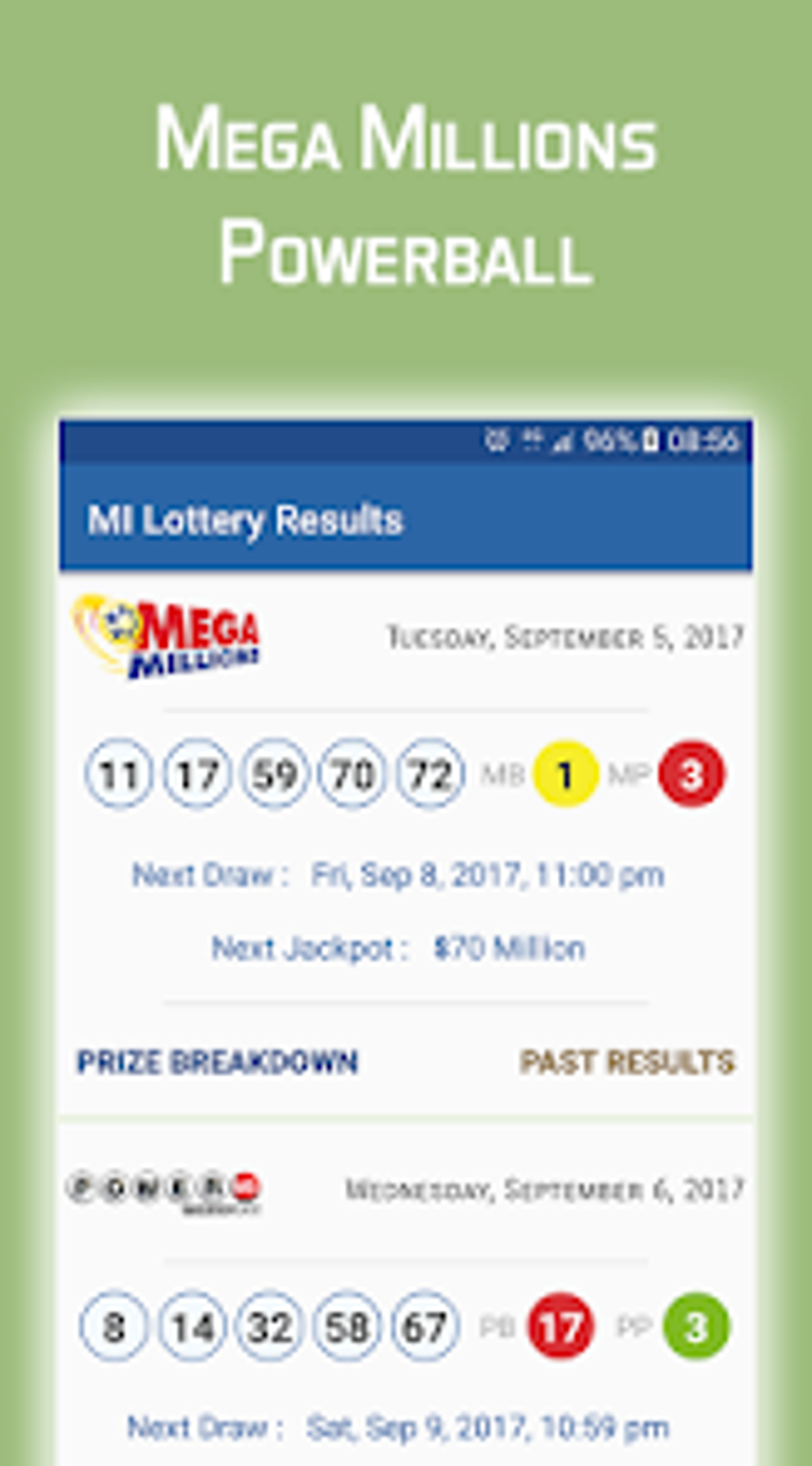 MI Lottery Results For Android Download