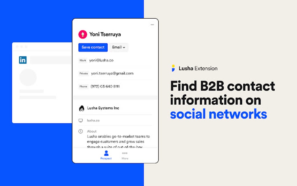 Lusha Extension Lusha - Easily find B2B contact information for Google Chrome ...