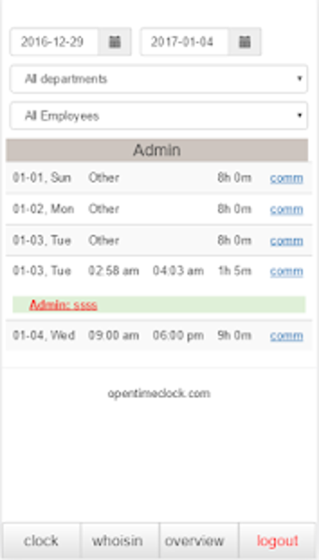 OpenTimeClock APK لنظام Android تنزيل
