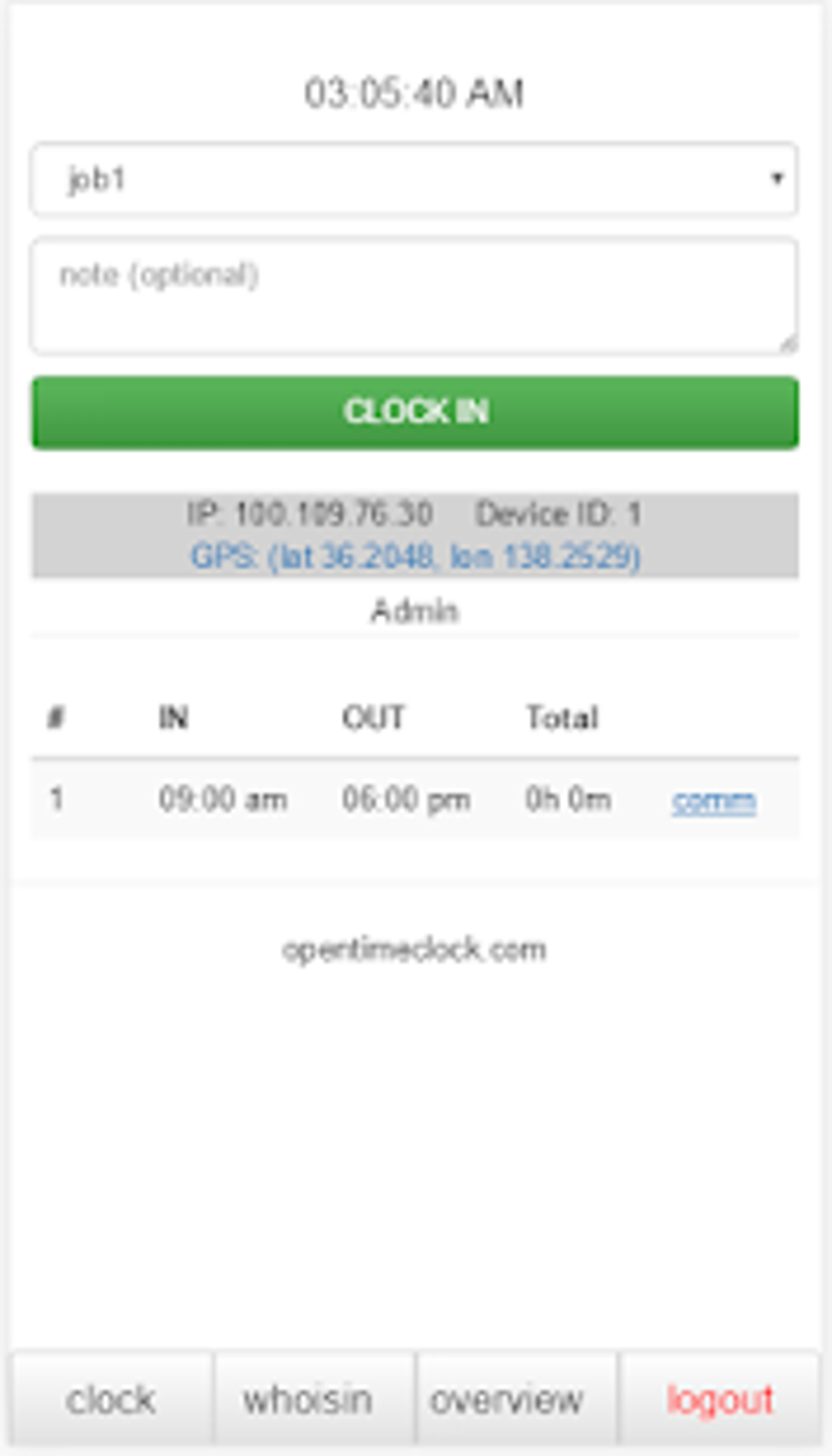 OpenTimeClock APK لنظام Android تنزيل