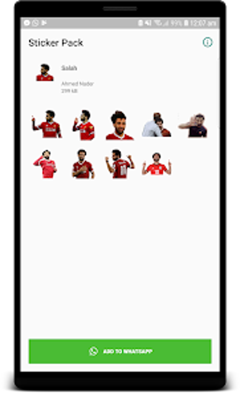 Mo Salah stickers for WhatsApp для Android — Скачать