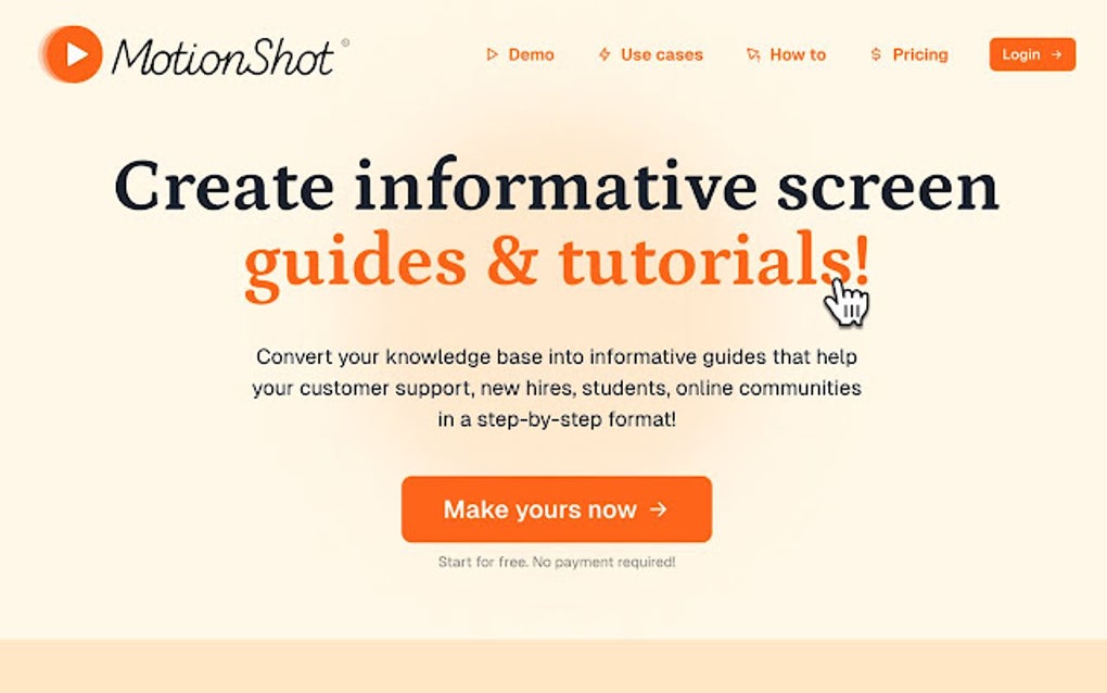 Motion Shot - Informative screen guides & tutorials! for Google Chrome ...