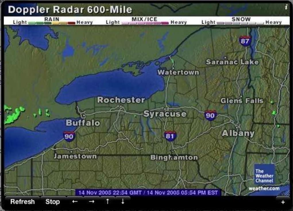 weather.com radar in motion