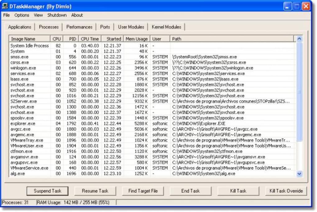 DTaskManager 1.57.31 for windows instal free