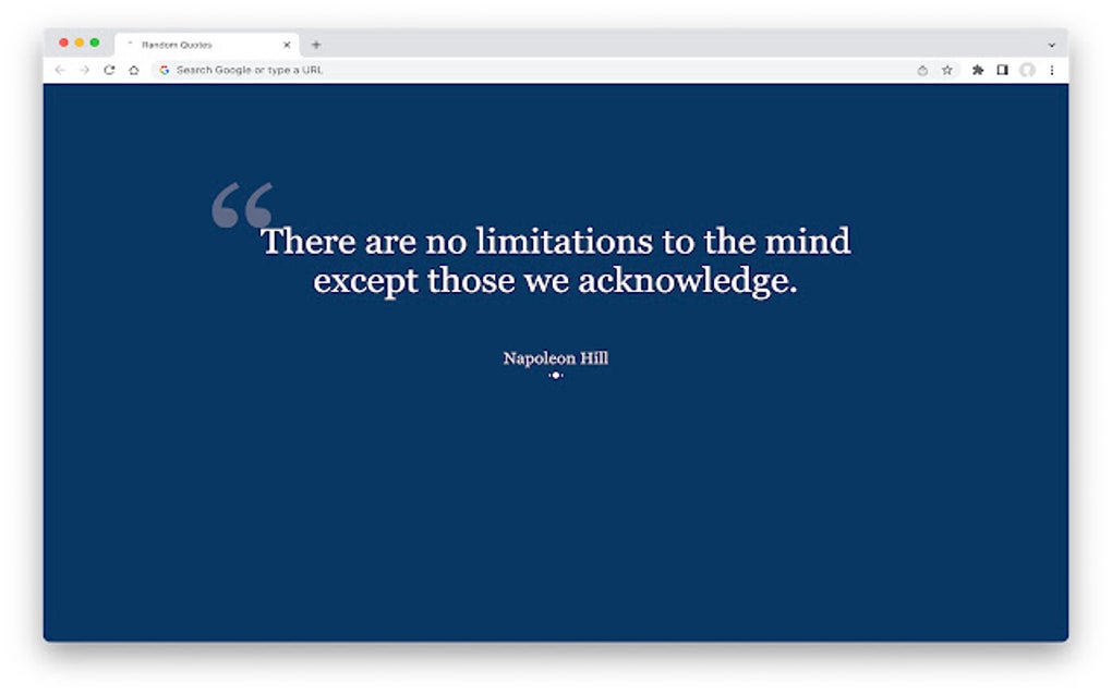 Quote on new tab page for google chrome extension download