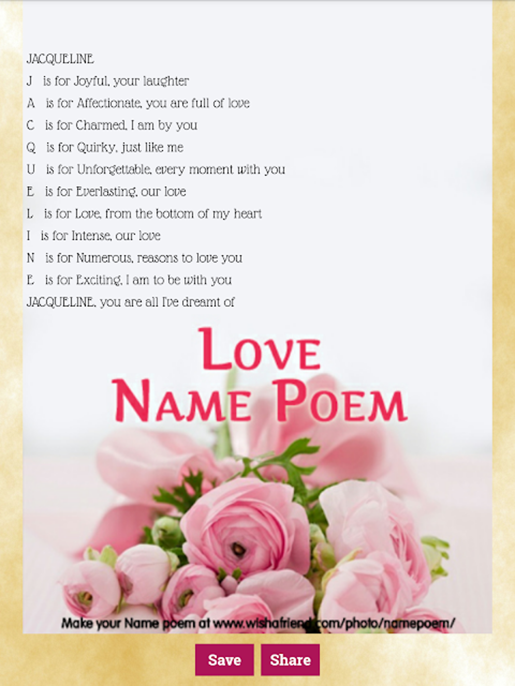 Name Meanings Poem Generator APK Para Android Download