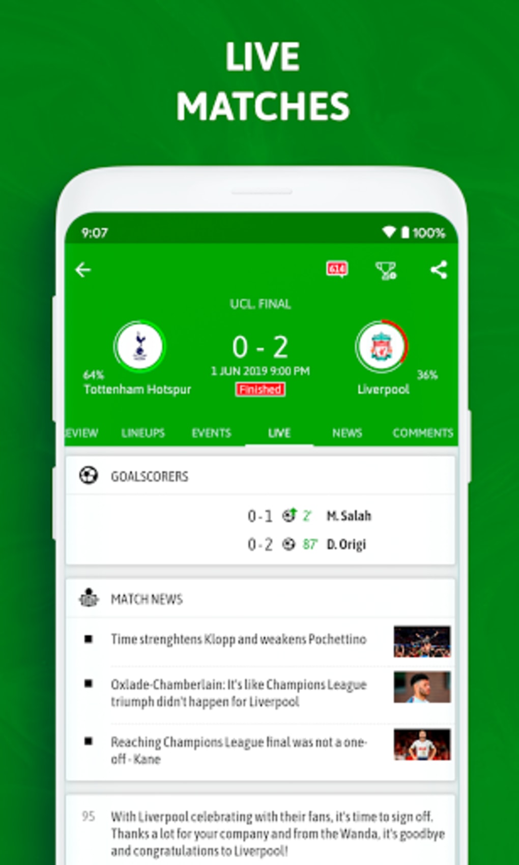 BeSoccer - Soccer Live Score APK für Android