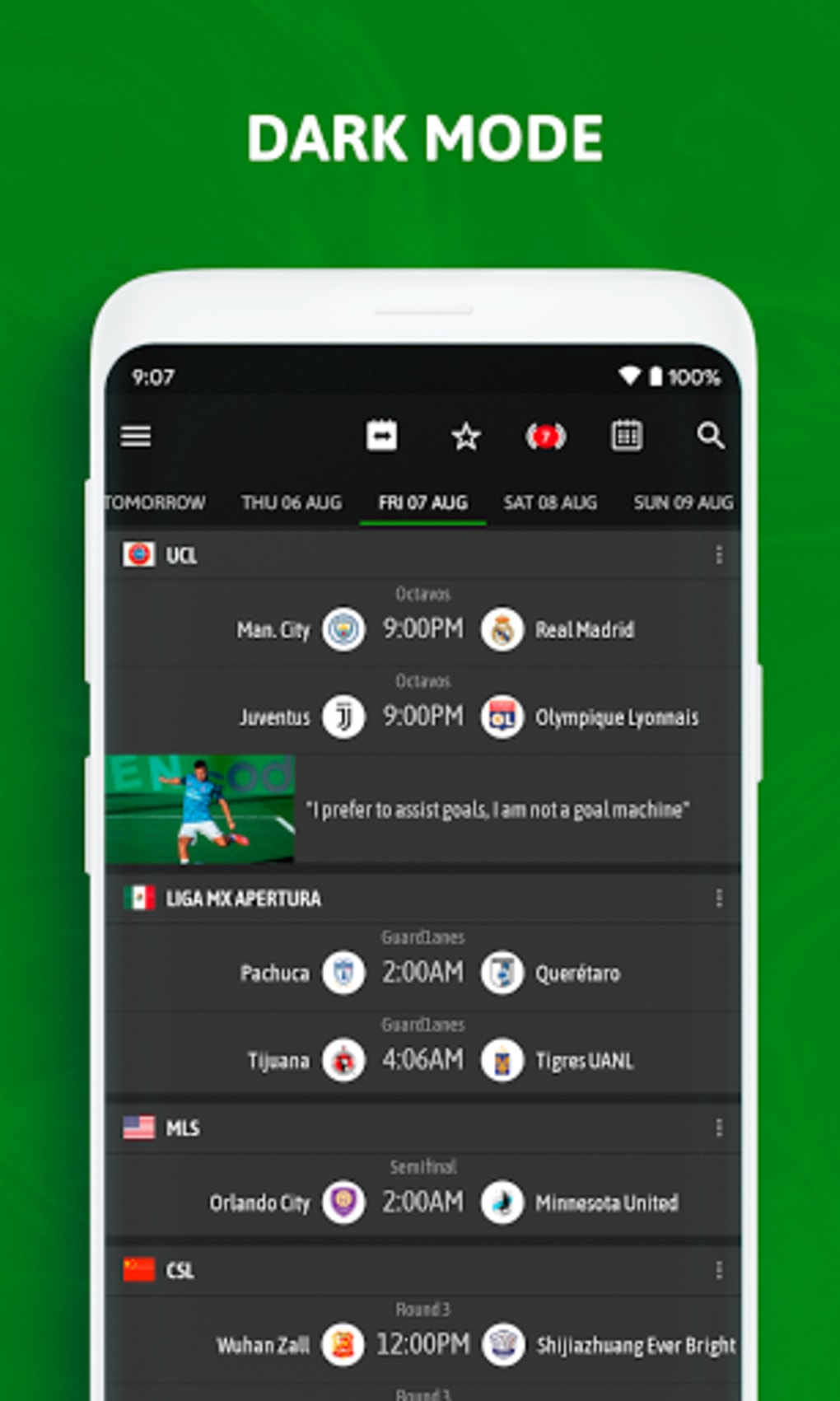 BeSoccer - Soccer Live Score APK für Android