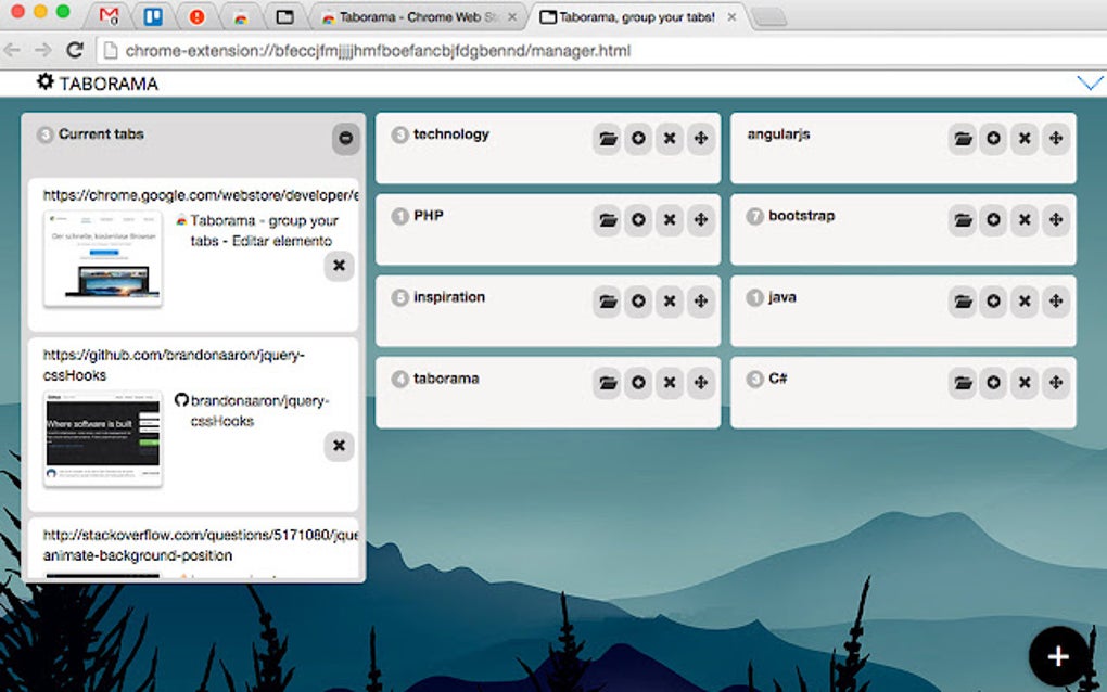 Taborama - Group Your Tabs Google Chrome Için - Eklenti İndir