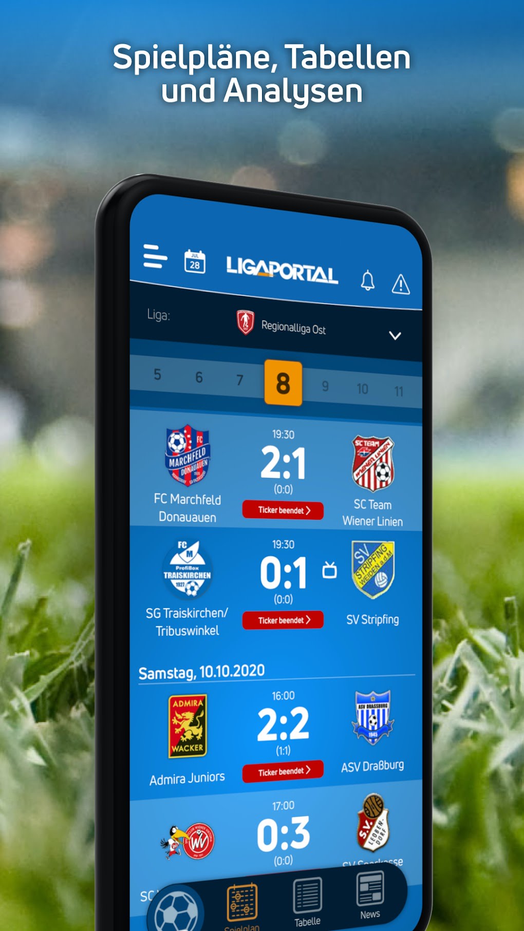 Ligaportal Fußball Live-Ticker APK لنظام Android