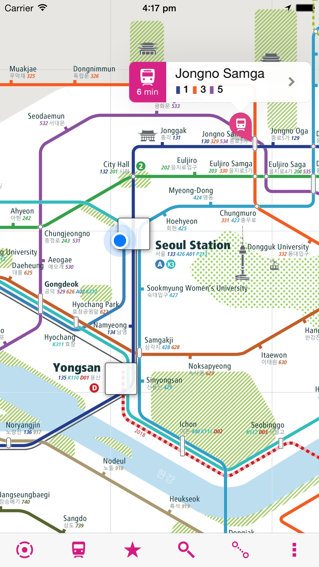 Seoul Rail Map Lite for iPhone - Download