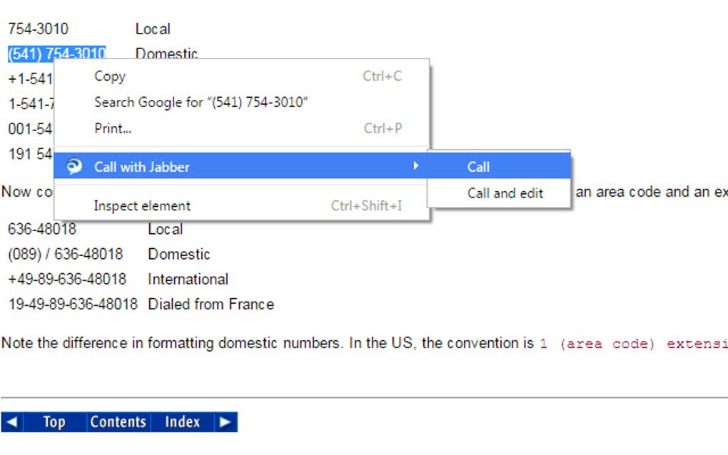 Call with Jabber for Google Chrome Extension Download