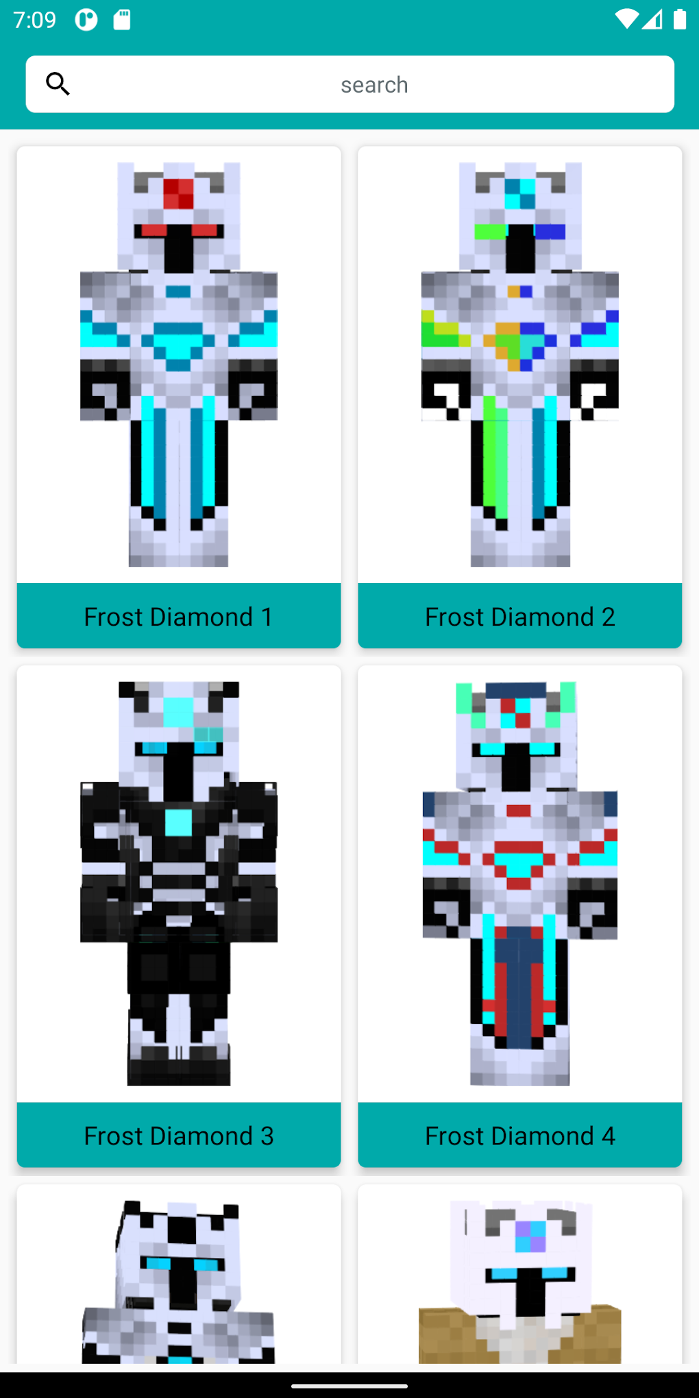 Frost Diamond Skins for MCPE для Android — Скачать