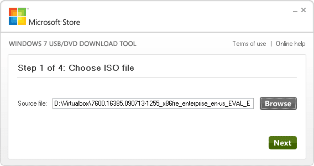 Windows 7 USB DVD Download Tool (Windows) -