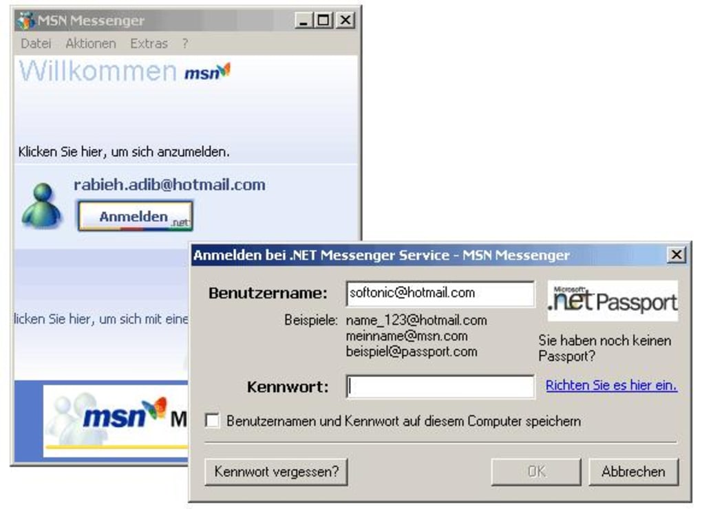Hotmail deutsch msn login POP3 Setting