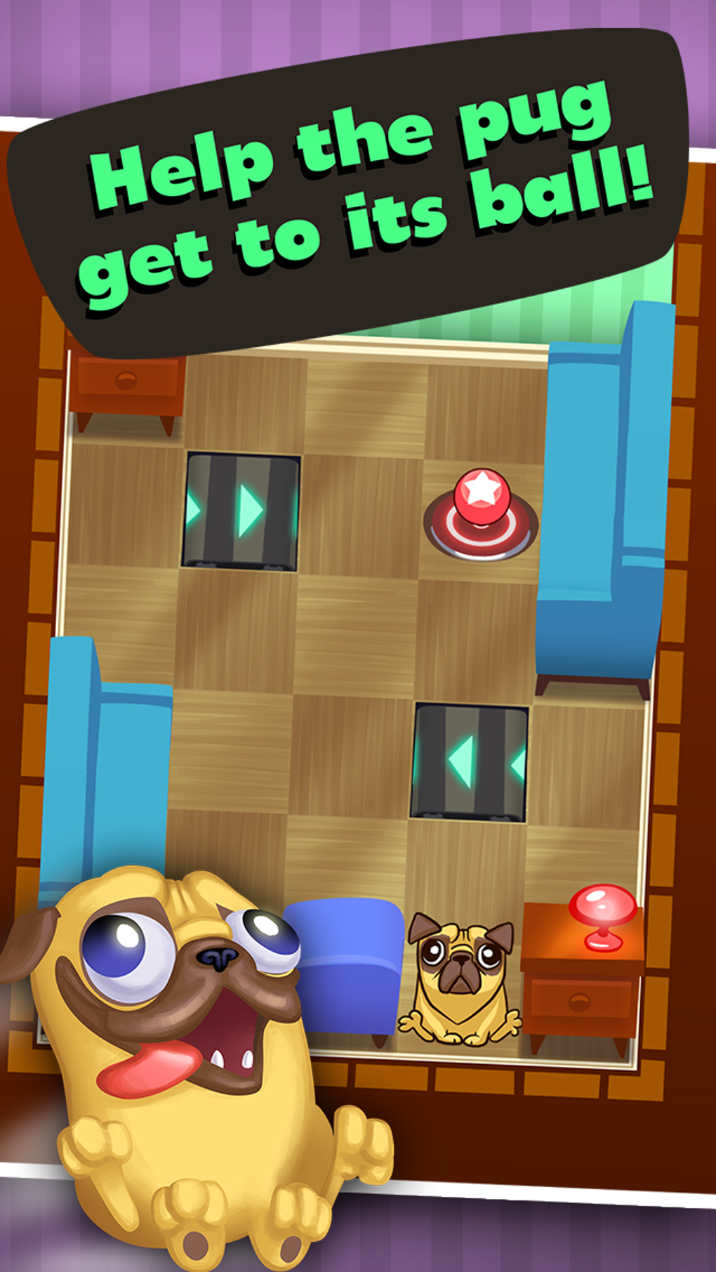 Puzzle Pug - Help the Virtual Pet Dog для iPhone — Скачать