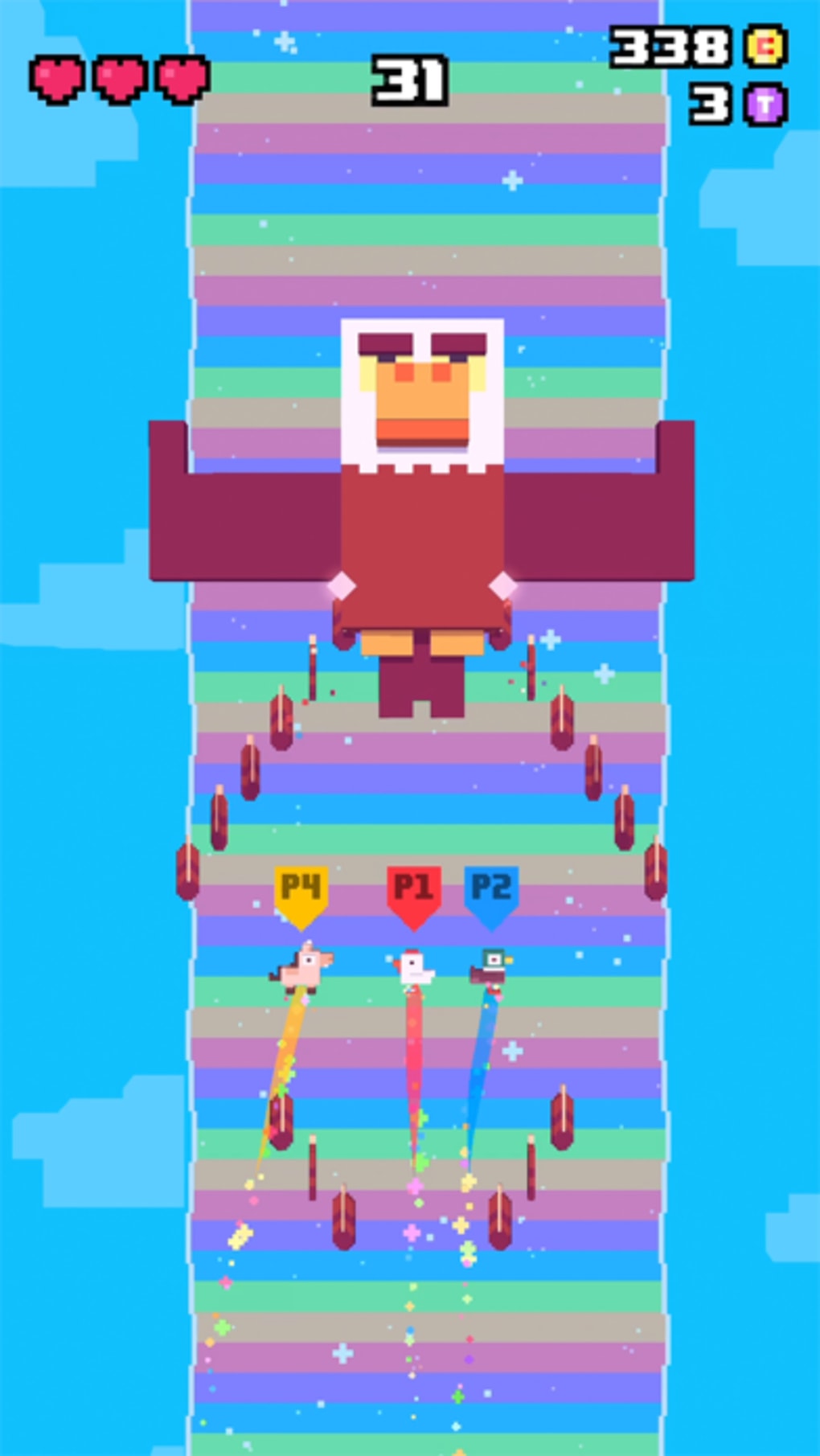 crossy road castle construction tower